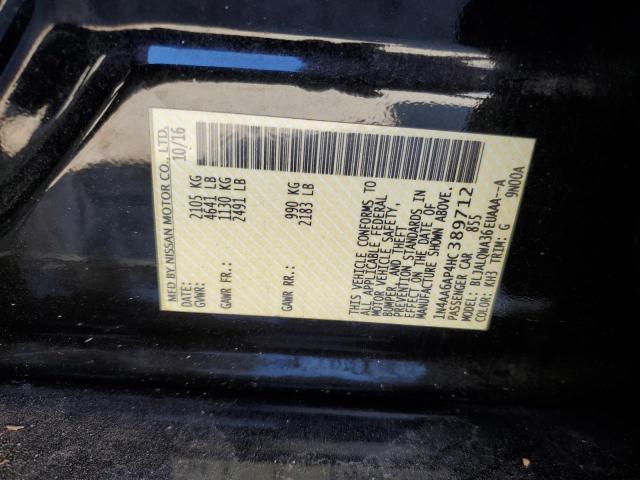 2017 NISSAN MAXIMA 3.5 - 1N4AA6AP4HC389712