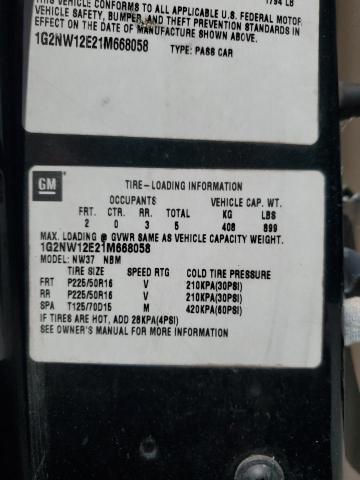 2001 Pontiac Grand Am Gt VIN: 1G2NW12E21M668058 Lot: 61269334