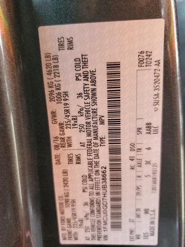 2017 FORD ESCAPE SE - 1FMCU0GD7HUB38662
