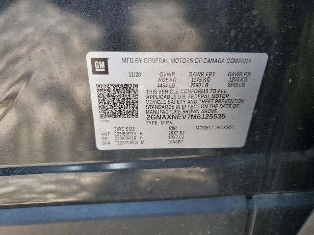 2021 CHEVROLET EQUINOX PR - 2GNAXNEV7M6125535