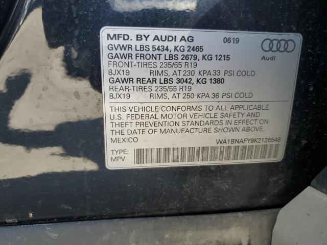 VIN WA1BNAFY9K2126548 2019 Audi Q5, Premium Plus no.13