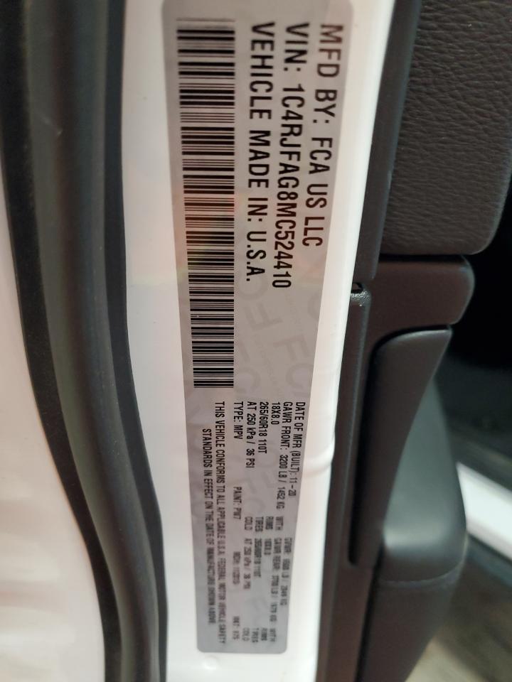 1C4RJFAG8MC524410 2021 Jeep Grand Cherokee Laredo