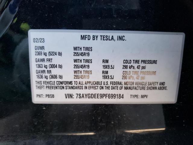 2023 TESLA MODEL Y - 7SAYGDEE9PF699184