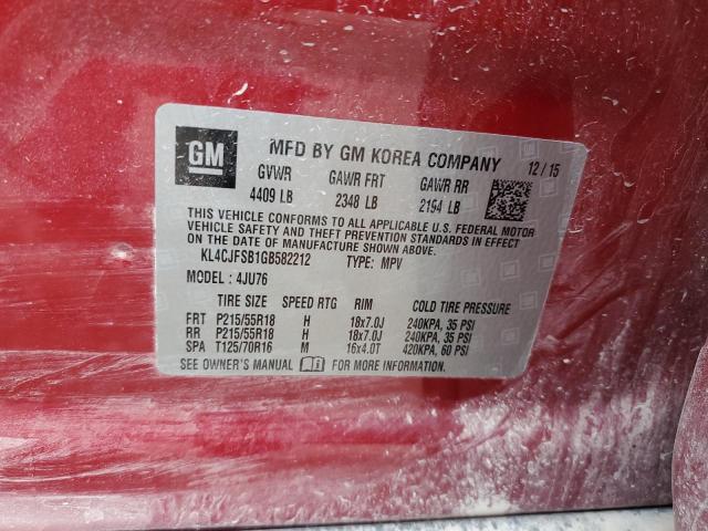 2016 BUICK ENCORE CON - KL4CJFSB1GB582212