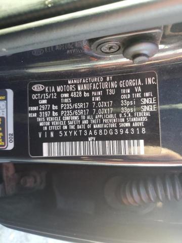 2013 Kia Sorento Lx VIN: 5XYKT3A68DG394318 Lot: 61700064