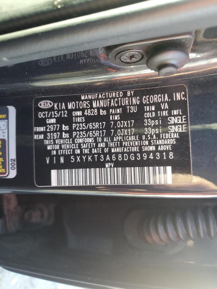 5XYKT3A68DG394318 2013 Kia Sorento Lx