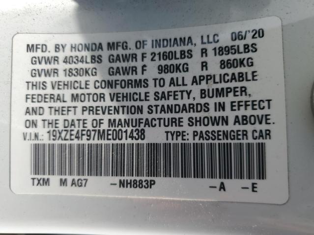 2021 HONDA INSIGHT TO 19XZE4F97ME001438