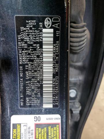 2016 TOYOTA COROLLA L - 2T1BURHE2GC648750