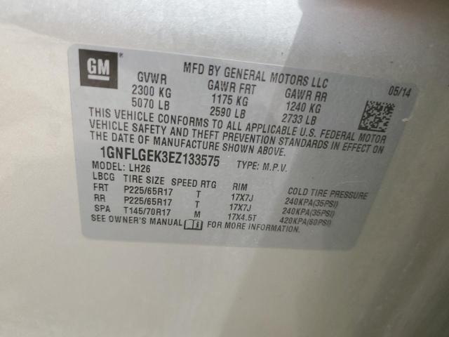 1GNFLGEK3EZ133575 2014 Chevrolet Equinox Lt