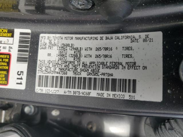 2021 TOYOTA TACOMA DOU - 3TMCZ5AN3MM447368