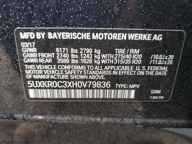 VIN 5UXKR0C3XH0V79836 2017 BMW X5, Xdrive35I no.13