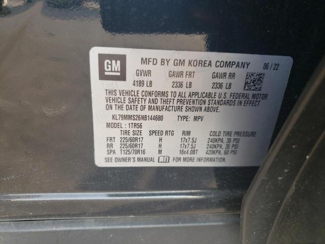 2022 CHEVROLET TRAILBLAZE - KL79MMS26NB144680