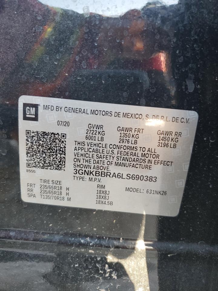 3GNKBBRA6LS690383 2020 Chevrolet Blazer 1Lt