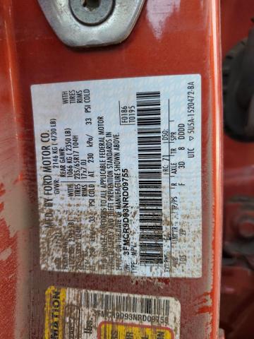 2022 FORD BRONCO SPO - 3FMCR9D93NRD09755