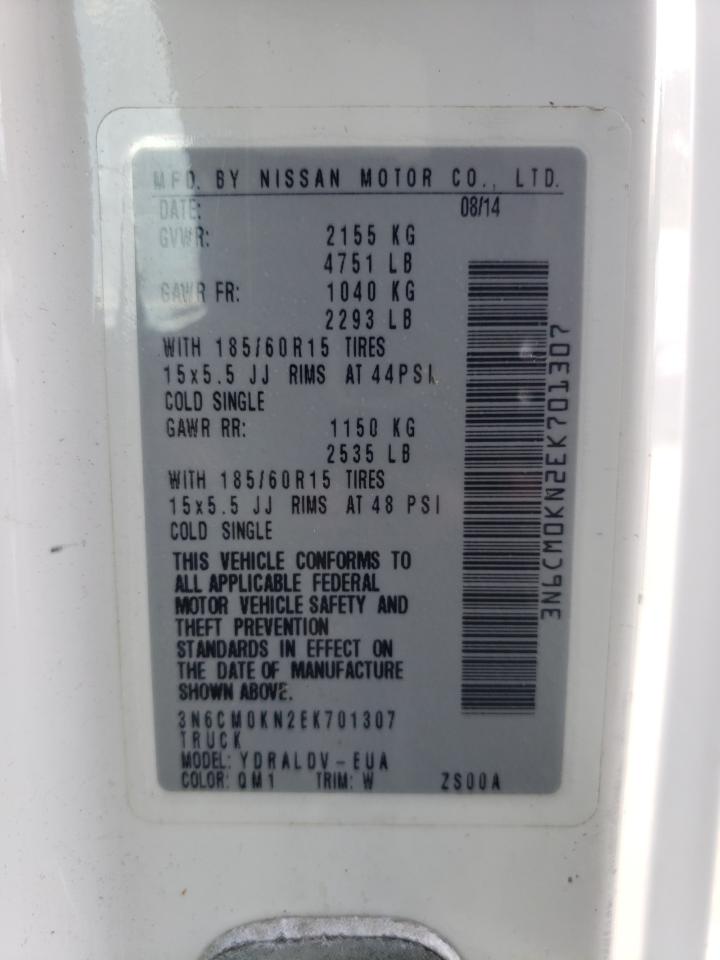 3N6CM0KN2EK701307 2014 Nissan Nv200 2.5S