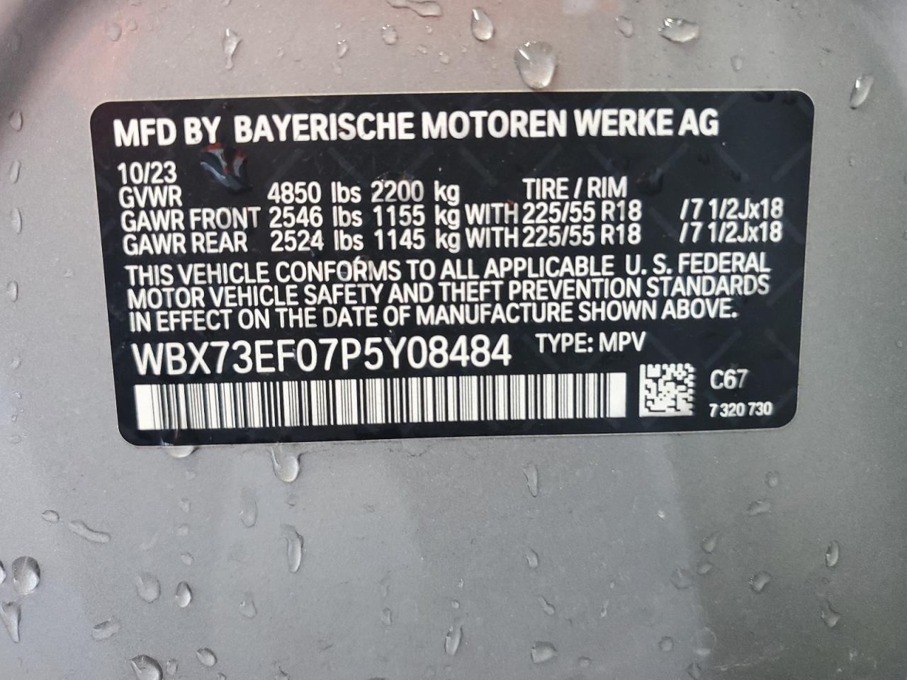 WBX73EF07P5Y08484 2023 BMW X1 xDrive28I