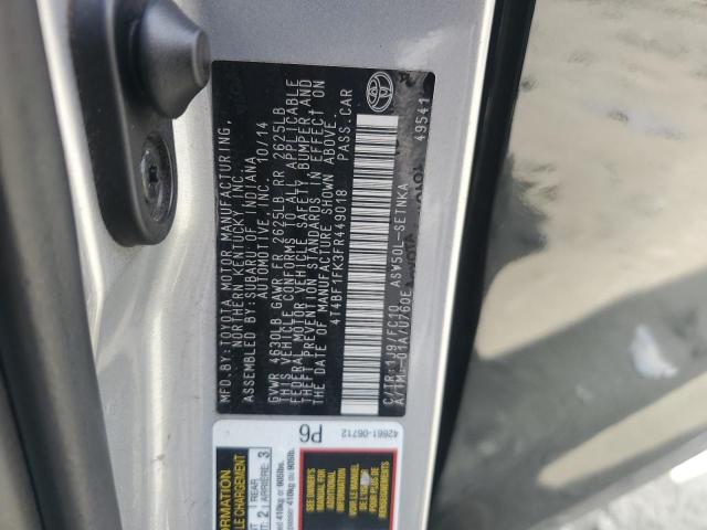 VIN 4T4BF1FK3FR449018 2015 Toyota Camry, LE no.12