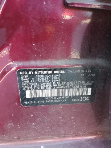 2019 MITSUBISHI MIRAGE G4 - ML32F3FJ3KHF08613