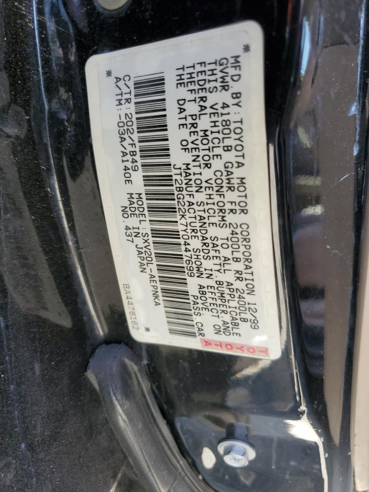 JT2BG22K7Y0447699 2000 Toyota Camry Ce
