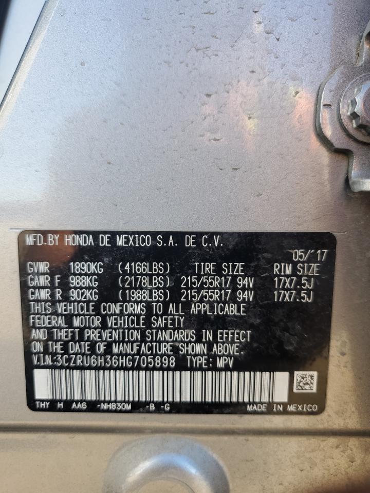3CZRU6H36HG705898 2017 Honda Hr-V Lx