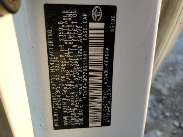 4T1BE46K77U611491 2007 Toyota Camry Ce