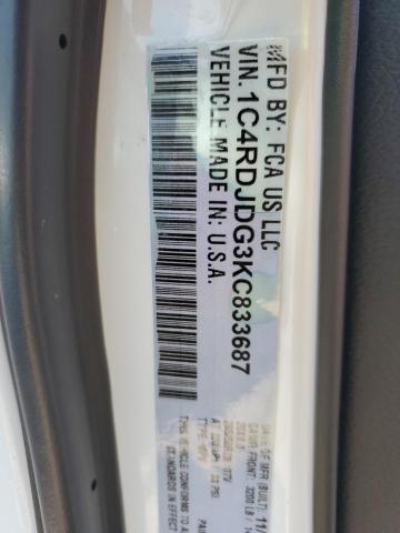 2019 DODGE DURANGO GT - 1C4RDJDG4KC781602