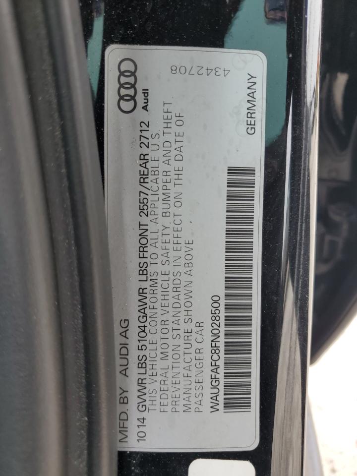WAUGFAFC8FN028500 2015 Audi A6 Premium Plus