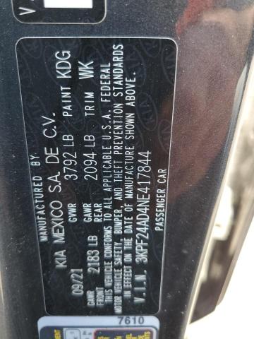 2022 KIA FORTE FE - 3KPF24AD4NE417844