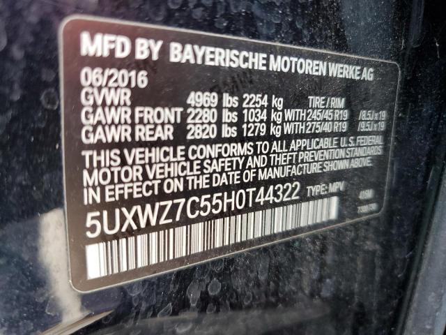 VIN 5UXWZ7C55H0T44322 2017 BMW X3, Sdrive28I no.13