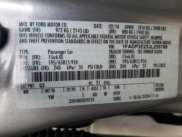 1FADP3E25JL255788 2018 Ford Focus S