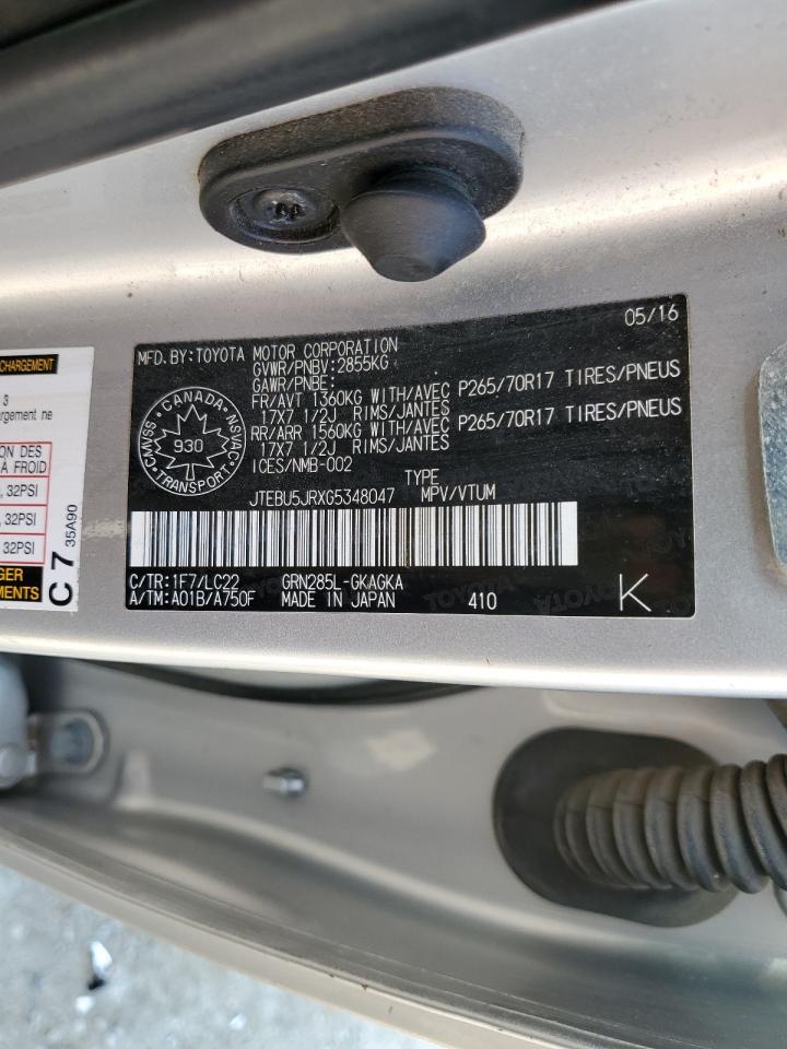 JTEBU5JRXG5348047 2016 Toyota 4Runner Sr5/Sr5 Premium