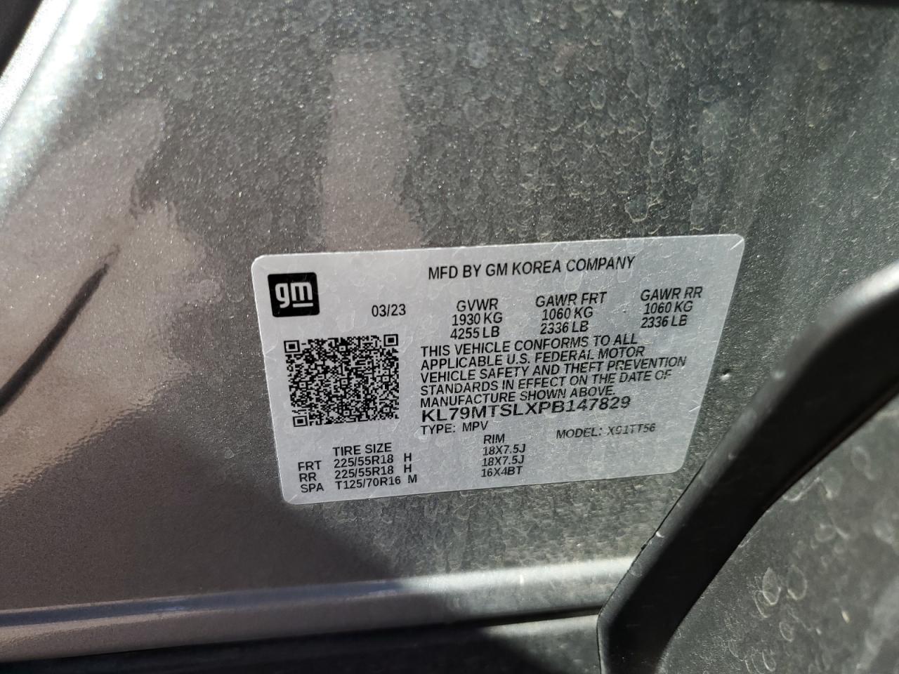 KL79MTSLXPB147829 2023 Chevrolet Trailblazer Rs