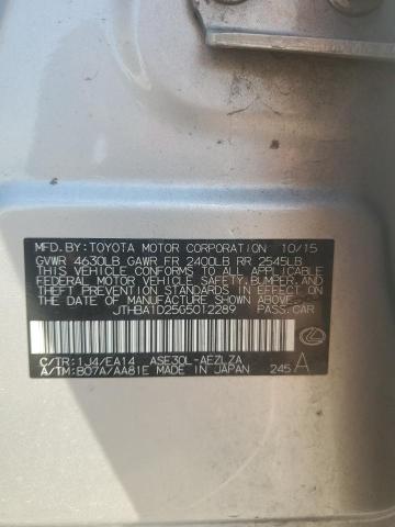 2016 LEXUS IS 200T - JTHBA1D25G5012289
