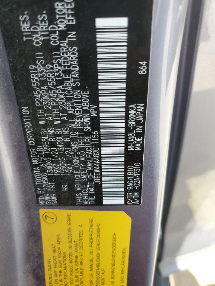 JTEEW44A482011156 2008 Toyota Highlander Hybrid Limited