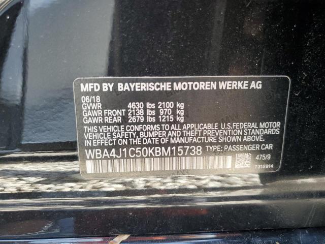 VIN WBA4J1C50KBM15738 2019 BMW 4 Series, 430I Gran ... no.13