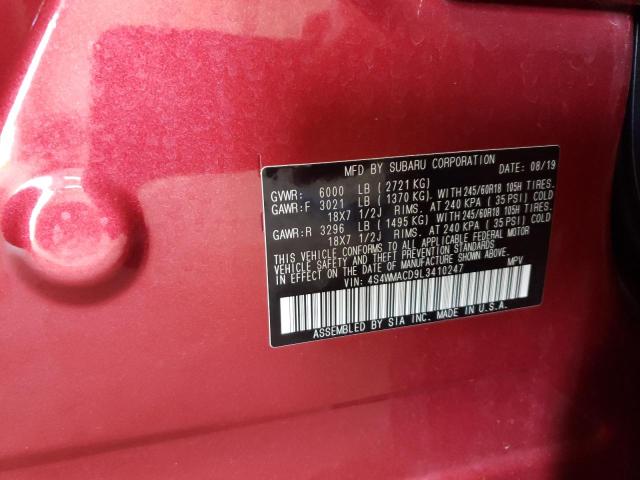2020 SUBARU ASCENT PRE - 4S4WMACD9L3410247