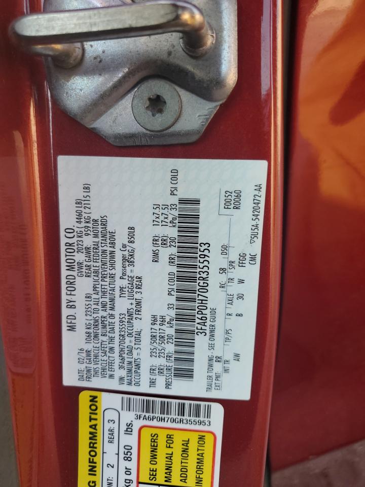 3FA6P0H70GR355953 2016 Ford Fusion Se