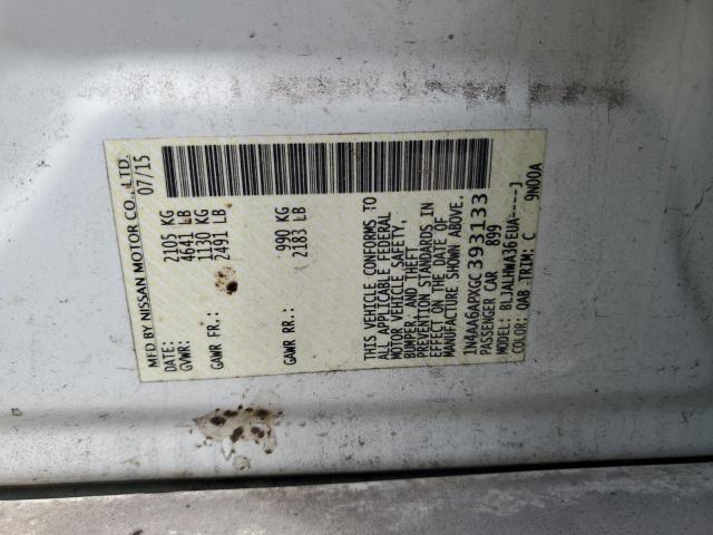 2016 NISSAN MAXIMA 3.5 - 1N4AA6APXGC393133