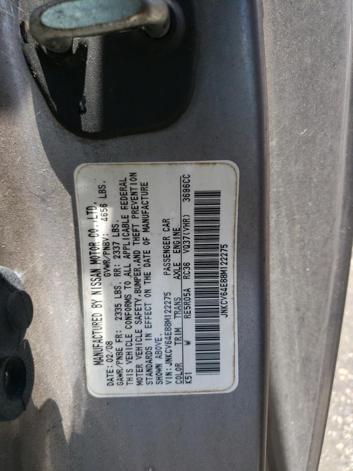 JNKCV64E88M122275 2008 Infiniti G37 Base