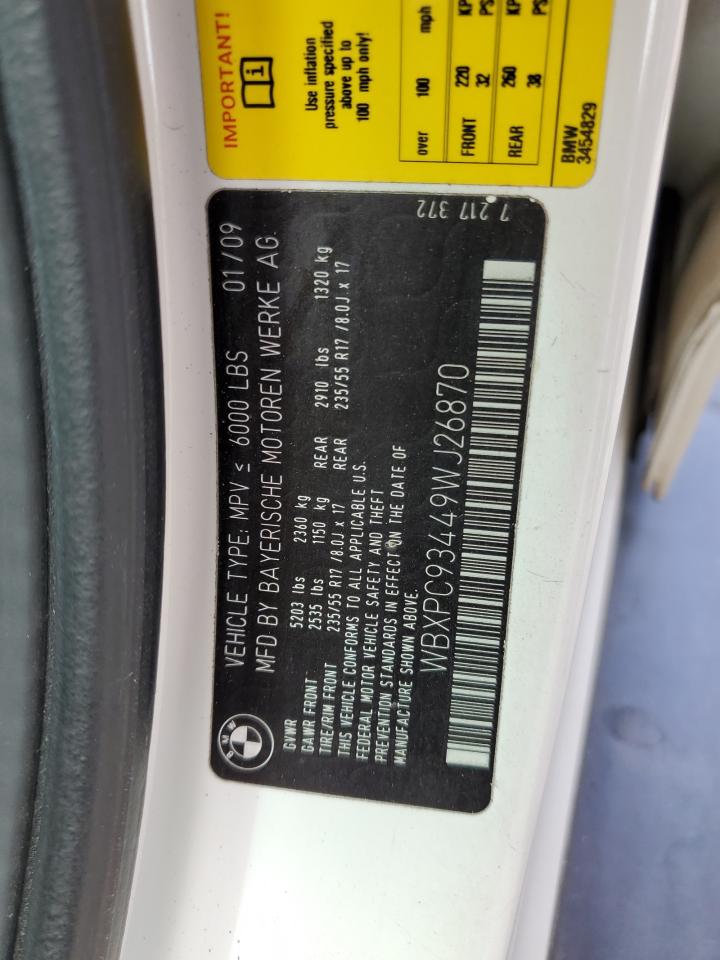 WBXPC93449WJ26870 2009 BMW X3 xDrive30I