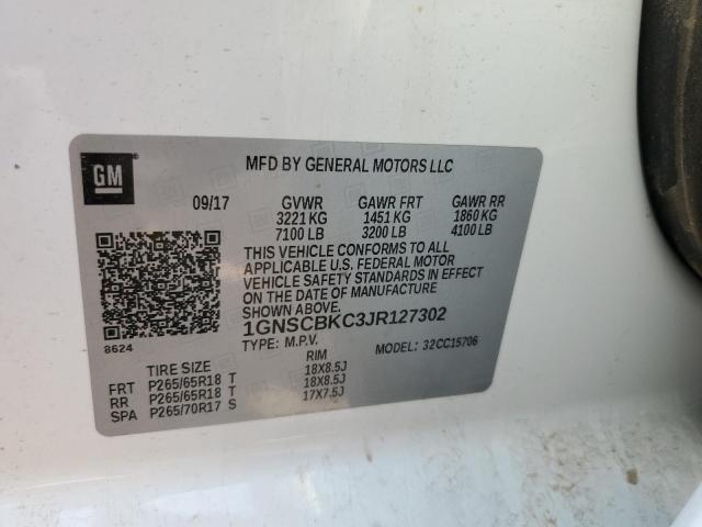 2018 CHEVROLET TAHOE C150 - 1GNSCBKC3JR127302