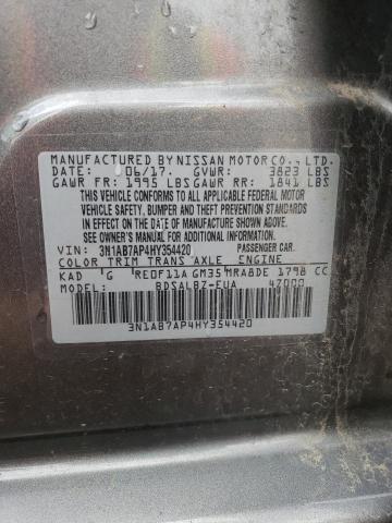 2017 Nissan Sentra S VIN: 3N1AB7AP4HY354420 Lot: 60290094