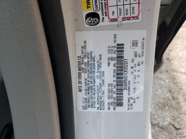 2012 Ford Fusion Sel VIN: 3FAHP0JG1CR352377 Lot: 60948554