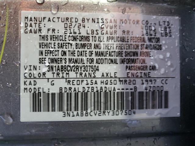 2024 Nissan Sentra Sv VIN: 3N1AB8CV2RY307504 Lot: 61325934