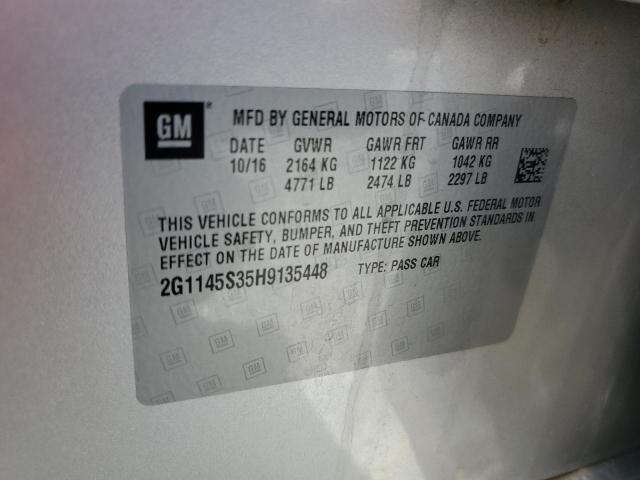 2017 CHEVROLET IMPALA PRE 2G1145S35H9135448