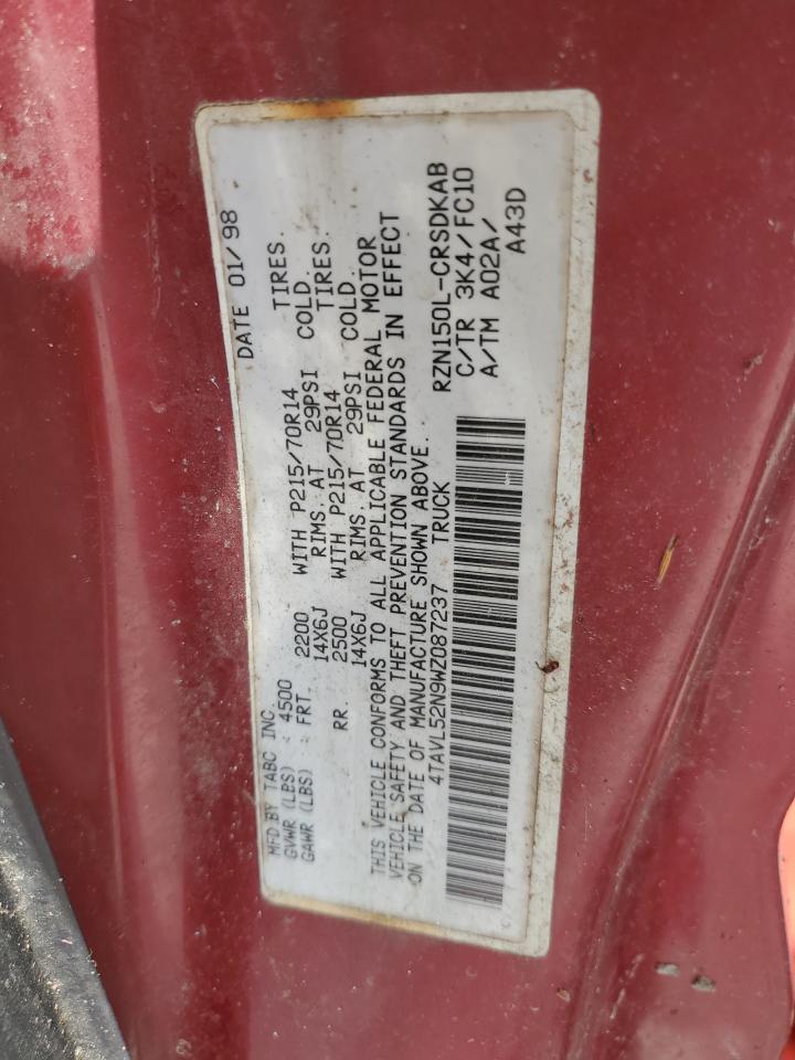 4TAVL52N9WZ087237 1998 Toyota Tacoma Xtracab