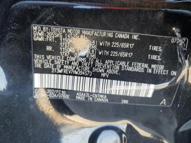 2017 Toyota Rav4 Xle VIN: 2T3WFREV7HW394573 Lot: 61958934