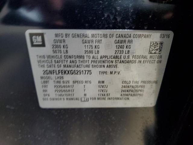 2016 CHEVROLET EQUINOX LT - 2GNFLFEKXG6291775