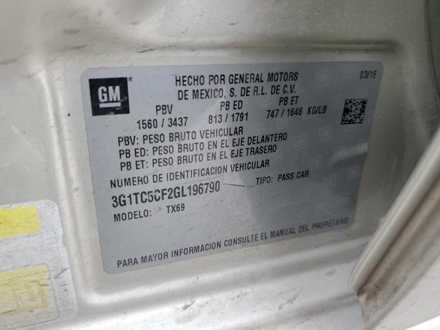 2016 CHEVROLET AVEO - 3G1TC5CF2GL196790