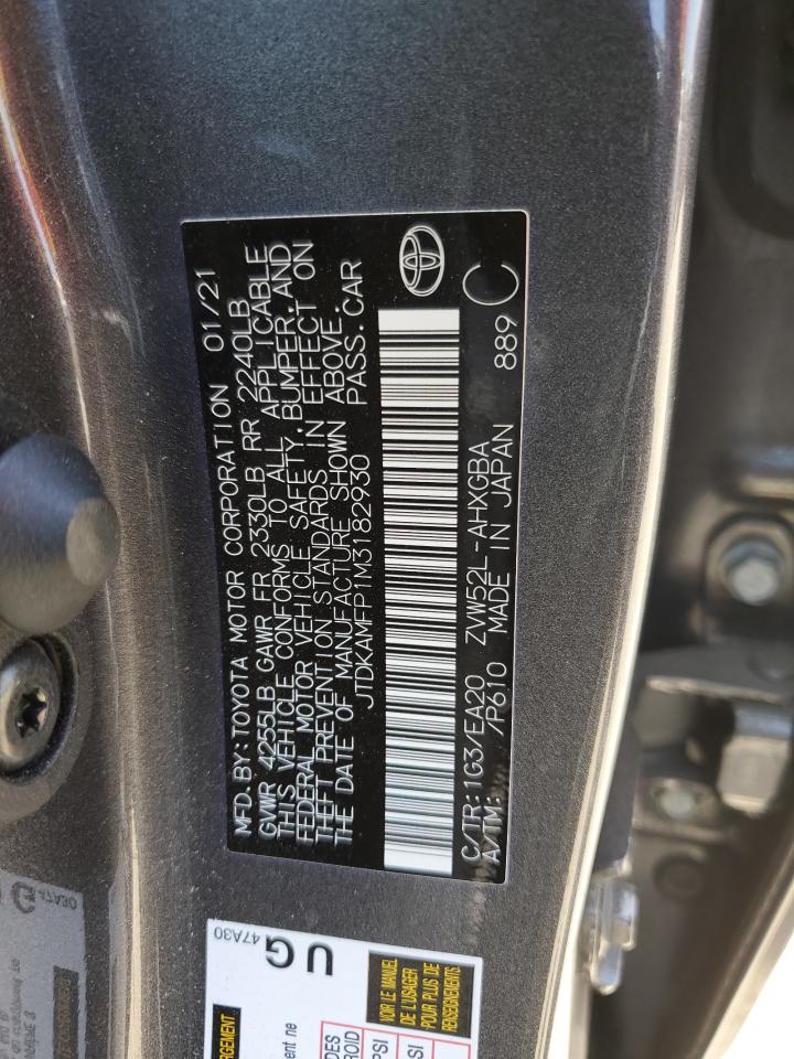 JTDKAMFP1M3182930 2021 Toyota Prius Prime Le